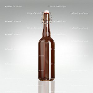Бутылка «Бугельная» 0,750 л. (Коричневая) стеклянная с пробкой оптом и по оптовым ценам в Ставрополе