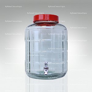 Бутыль (банка) стеклянный GL-70/18 л с краником оптом и по оптовым ценам в Ставрополе