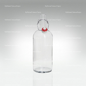 Бутылка «Бугельная» 1л. (Прозрачная) стеклянная с пробкой оптом и по оптовым ценам в Ставрополе