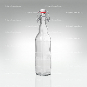 Бутылка «Бугельная» 0,500 л. (прозрачная) стеклянная с пробкой оптом и по оптовым ценам в Ставрополе