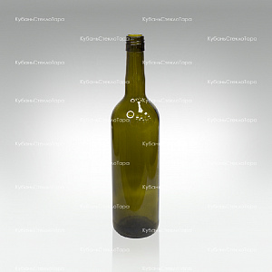Бутылка 0,750 Бордо оливковая ВИНТ(30) стекло оптом и по оптовым ценам в Ставрополе