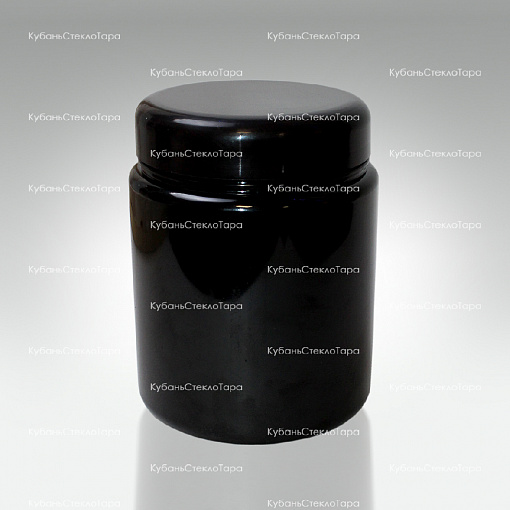 Банка 1 л (100) пластик черная с крышкой (Б-Ч-1000) оптом и по оптовым ценам в Ставрополе