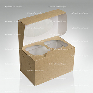 Упаковка для маффинов 100х160х100 мм (для 2 шт) оптом и по оптовым ценам в Ставрополе