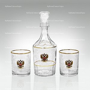 Набор подарочный Россия 3пр (графин Цезарь + 2 стакана 250мл) оптом и по оптовым ценам в Ставрополе