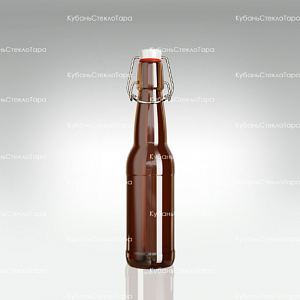Бутылка «Бугельная» 0,330 л. (Коричневая) стеклянная с пробкой оптом и по оптовым ценам в Ставрополе