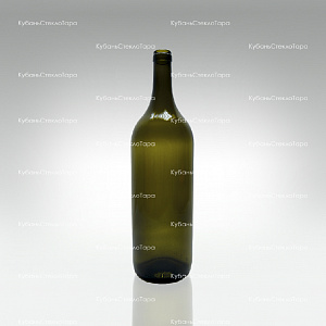 Бутылка 1,0  Бордо оливковая стекло оптом и по оптовым ценам в Ставрополе