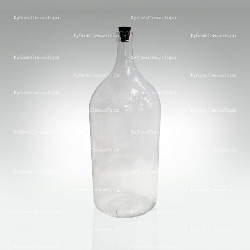 Бутыль 3,075 л "Четверть" стеклянный с пробкой оптом и по оптовым ценам в Ставрополе