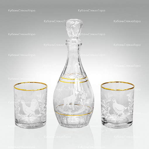 Набор подарочный Трофейная охота 3пр (графин Цезарь + 2 стакана 250мл) оптом и по оптовым ценам в Ставрополе