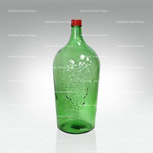 Бутыль 7,0 л "Симон" (38) стеклянный с крышкой зеленый оптом и по оптовым ценам в Ставрополе