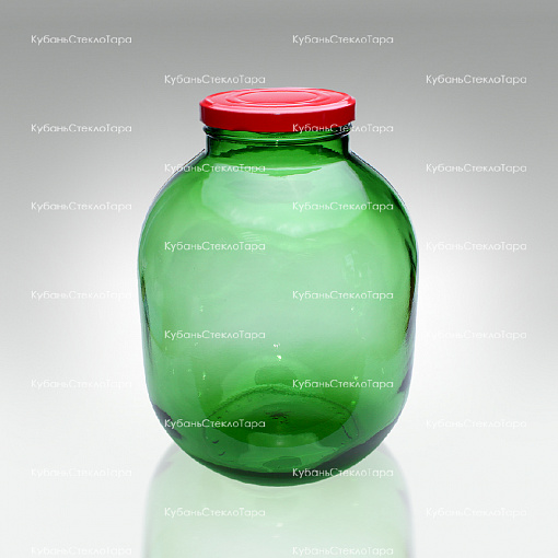7,0 ТВИСТ (110) банка стеклянная с крышкой (зелёный) оптом и по оптовым ценам в Ставрополе